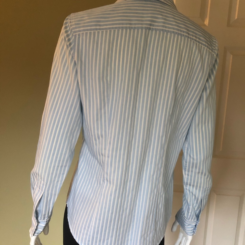 Banana Republic Blue and White Striped Button Down Shirt - Picture 3 of 6
